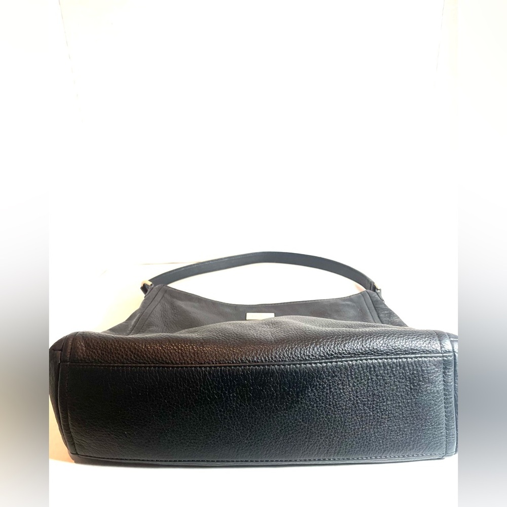 Kate Spade New York Black Pebbled 100% Cow Leather Hobo Shoulder Bag Old Money - Picture 4 of 15